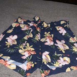 Floral High Waisted Shorts